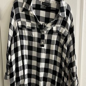 Plus Buffalo Check Blouse